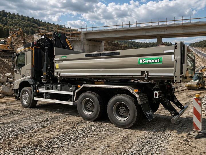 S3 Kippaufbau mit Ladekran — Volvo 3N